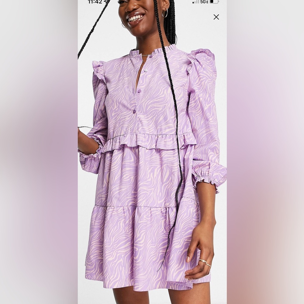 Miss Selfridge Purple Mini Dress